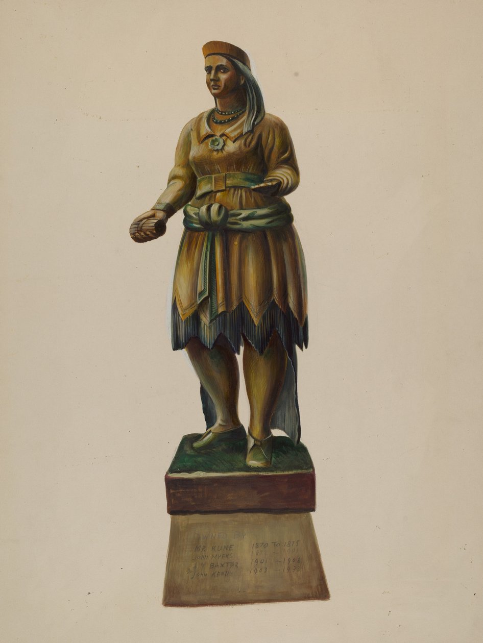 Cigarbutik indisk, ca. 1937. af Walter Hochstrasser