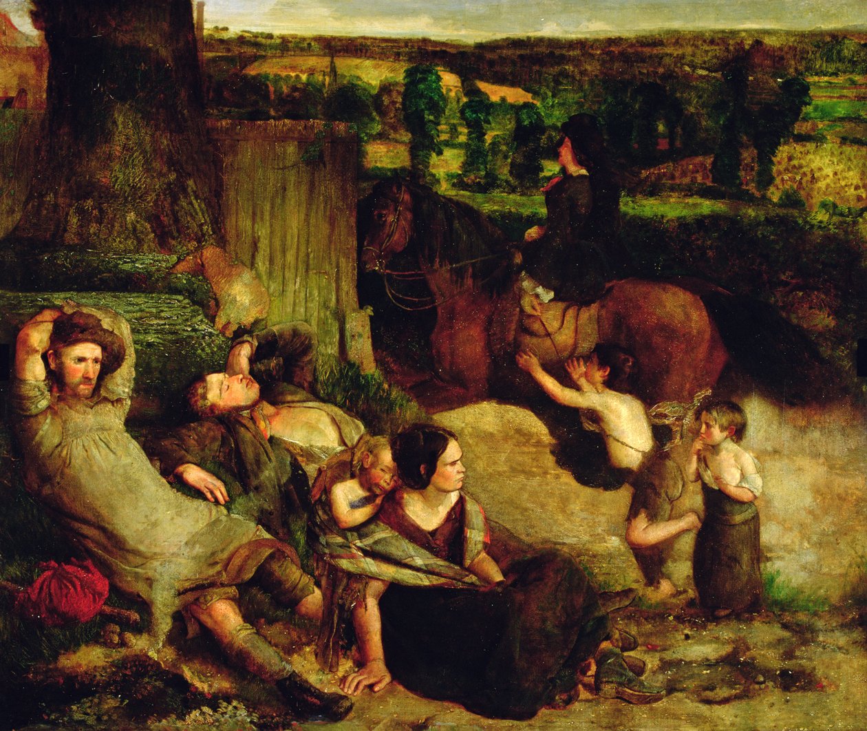 The Irish Vagrants, ca. 1853-54 af Walter Howell Deverell