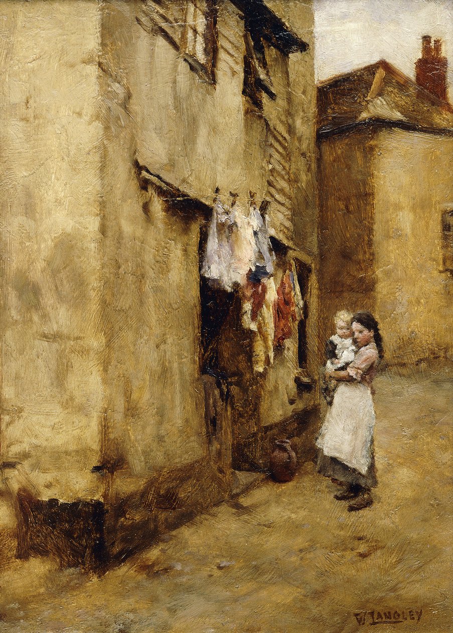 En gade i Newlyn, af Walter Langley