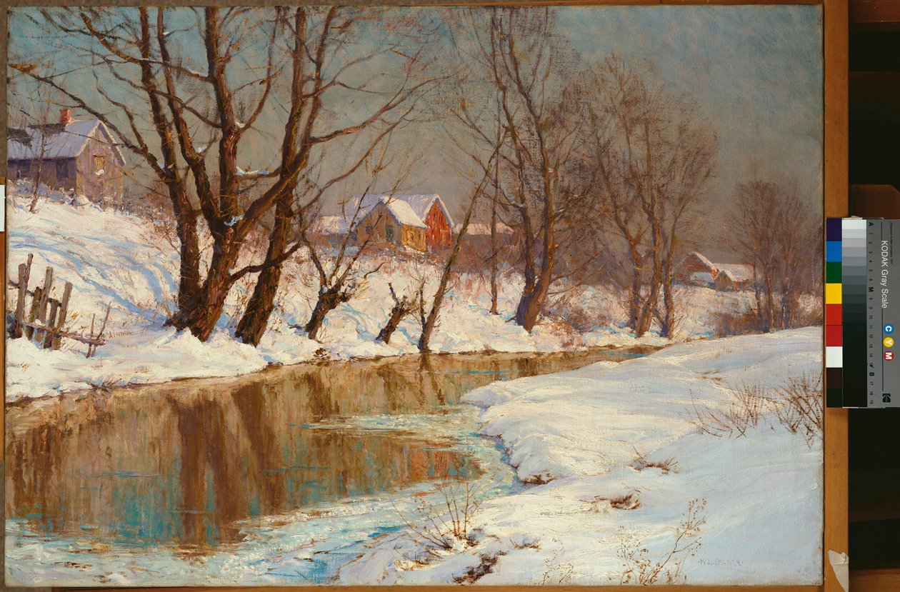 Vintermorgen (olie på lærred) af Walter Launt Palmer