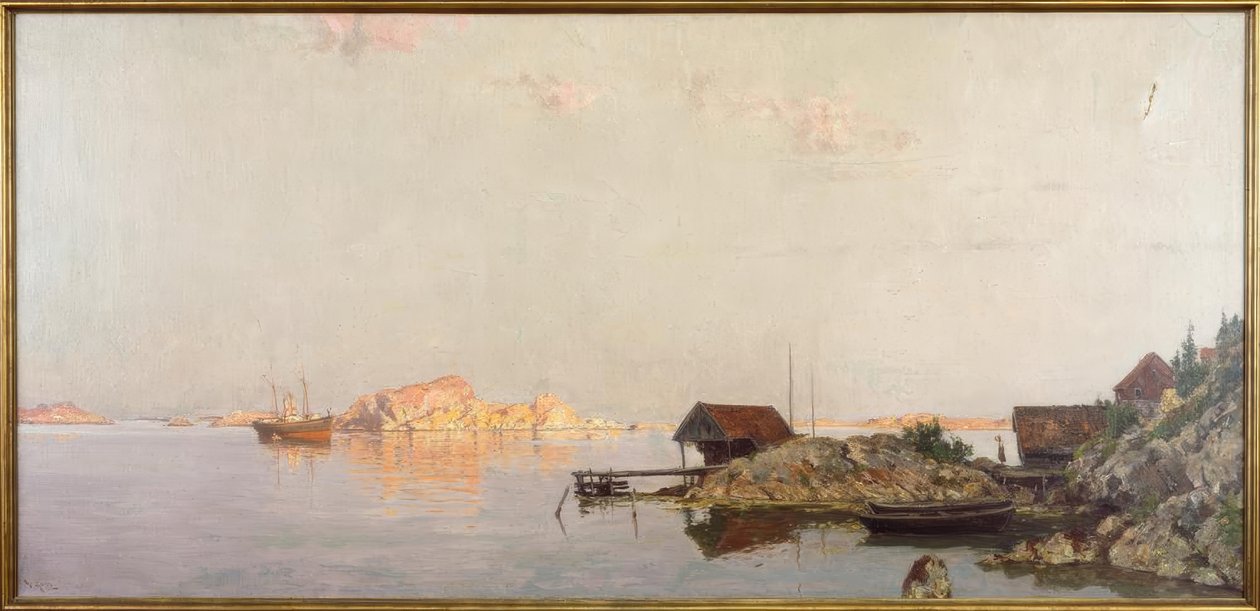 Skandinavisk kystlandskab af Walter Moras