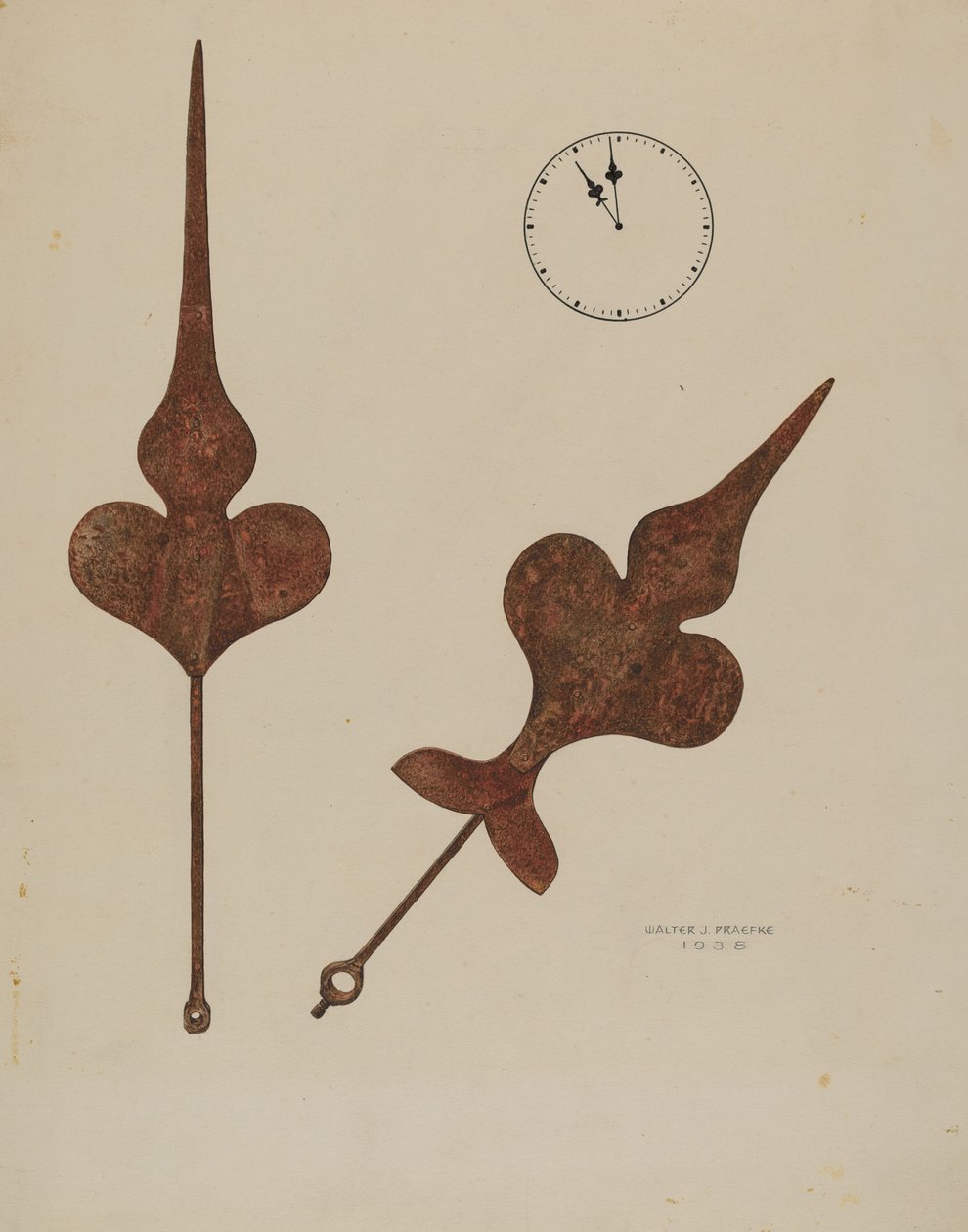 Kirkeurets visere, 1938. af Walter Praefke