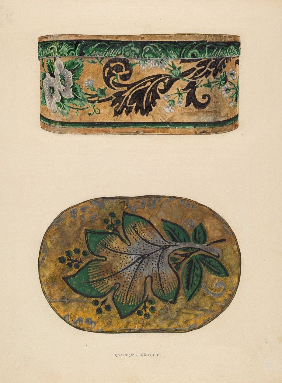 Hatteæske, ca. 1937. af Walter Praefke