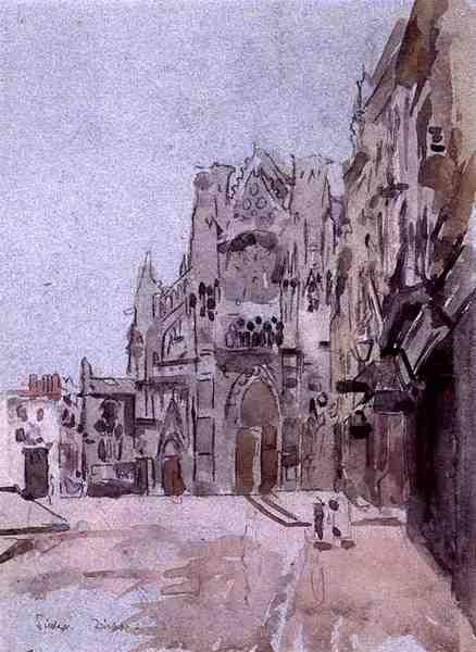 Dieppe (akvarel på papir) af Walter Richard Sickert