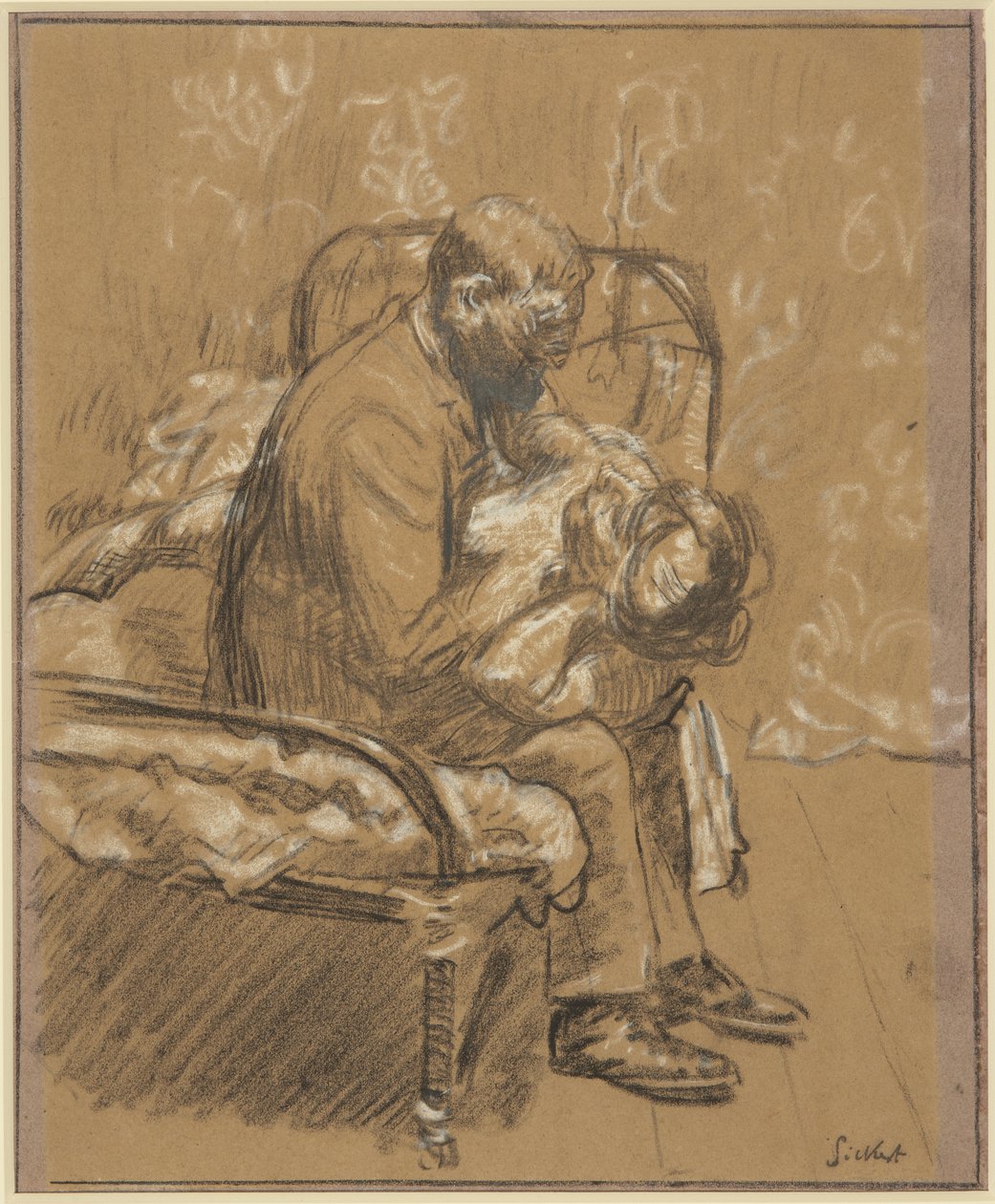 Persuasion, ca. 1908 (kridt på papir) af Walter Richard Sickert