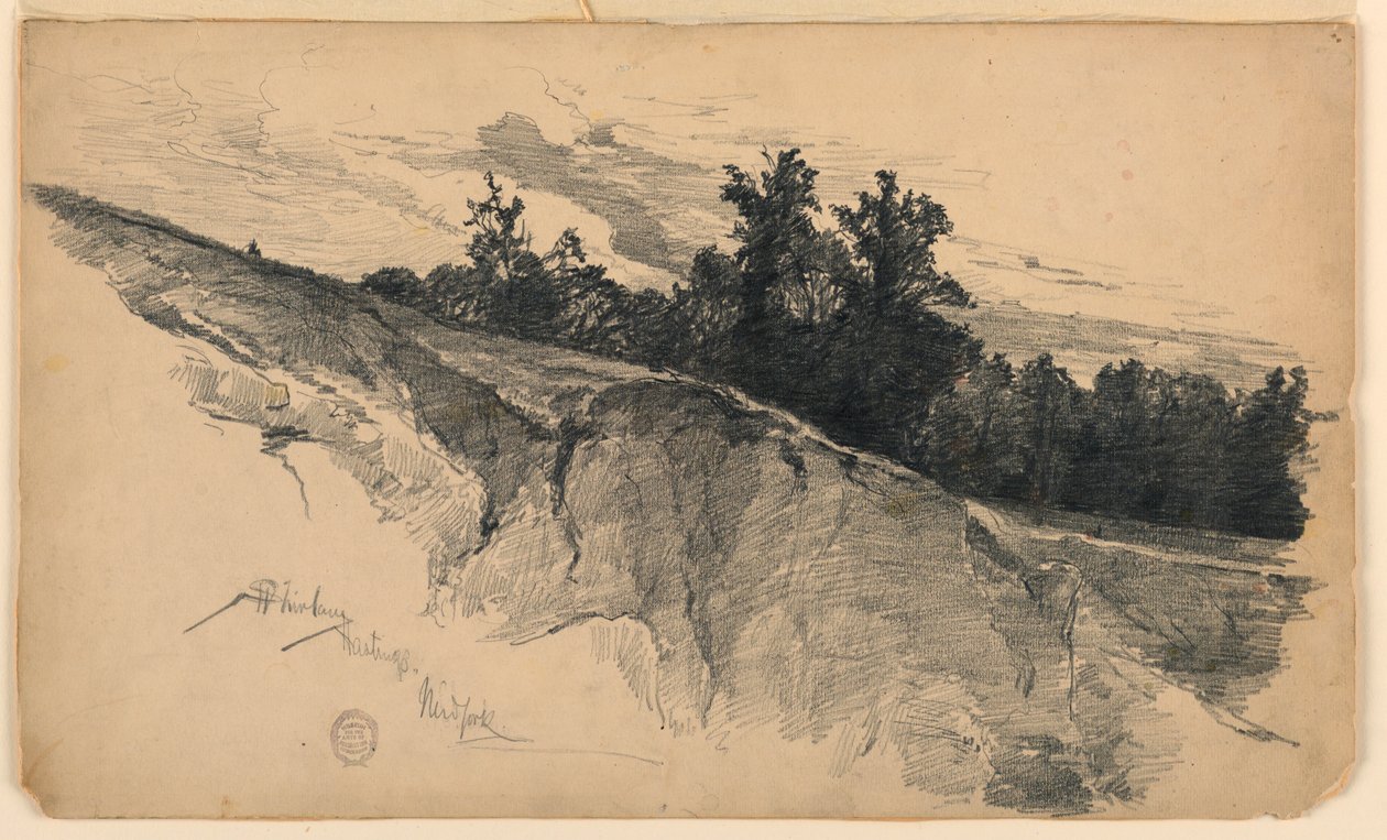 Landskab i Hastings, New York af Walter Shirlaw