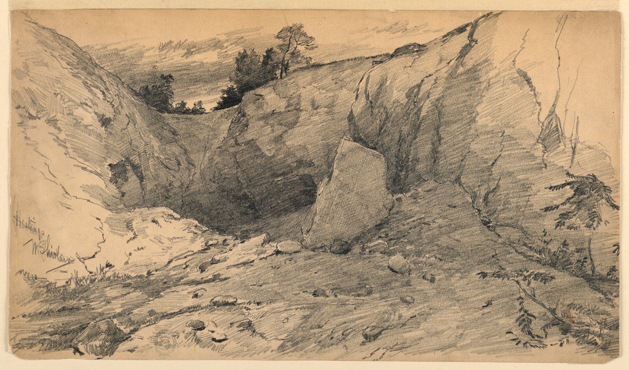Landskab i Hastings, New York af Walter Shirlaw