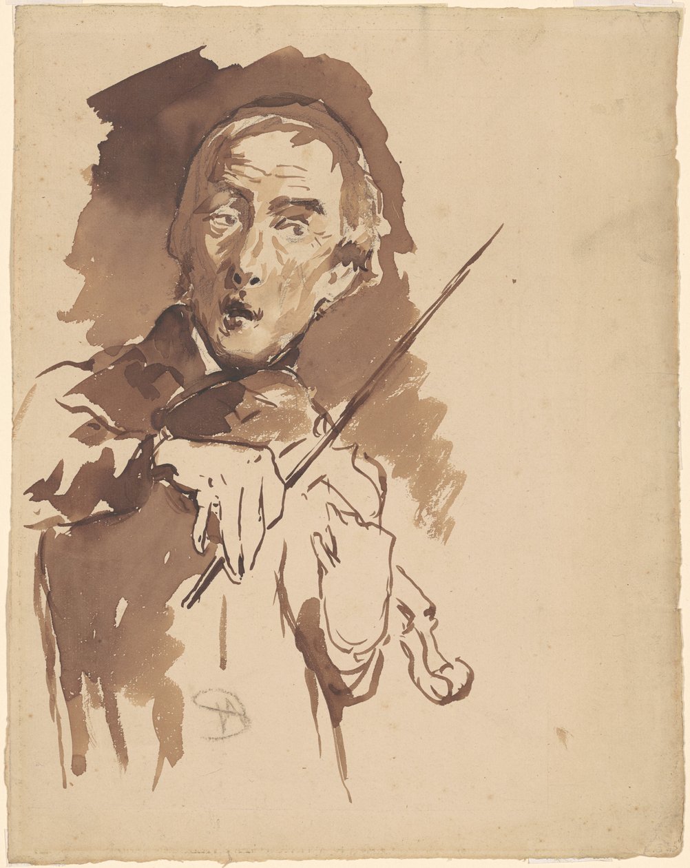 Studie til "Toning the Bell" af Walter Shirlaw