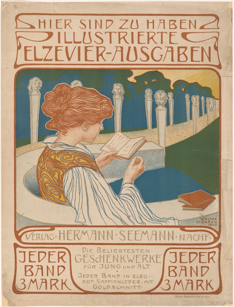 Plakat af forlægger Hermann Seemann Nachfolger af Walter Tiemann