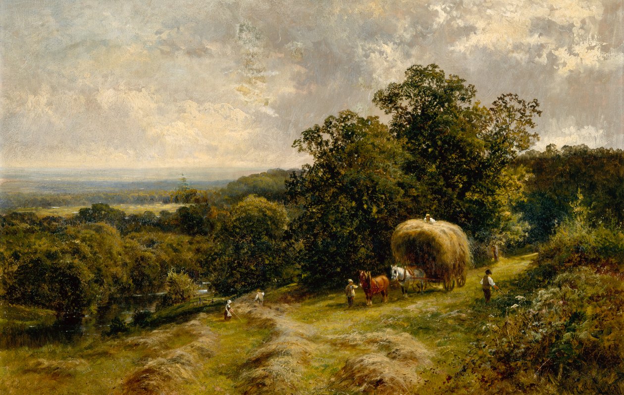 Carting Hay nær Brockham, Surrey af Walter Wallor Caffyn