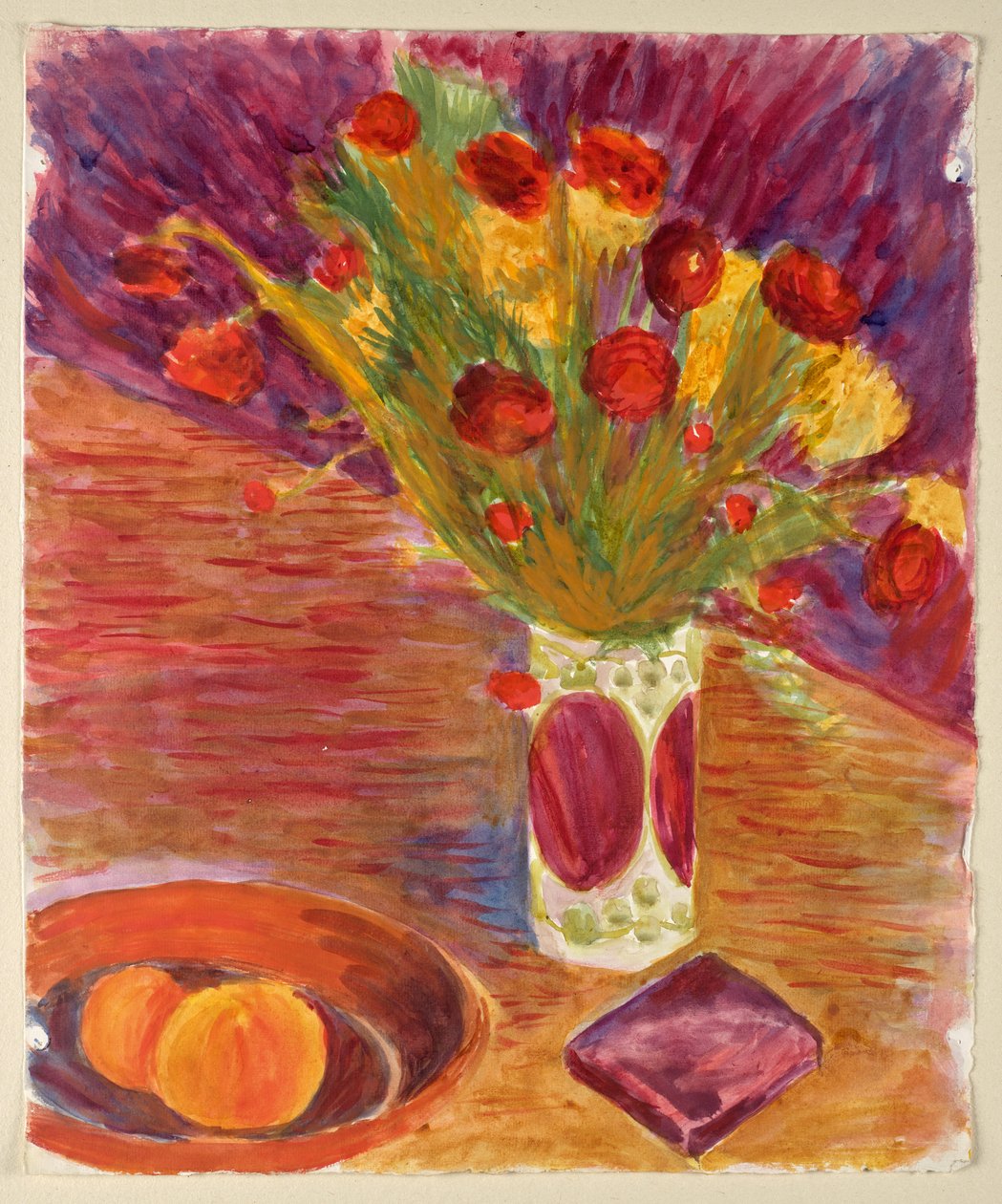 Blomstervase og frugtskål af Walther Gamerith