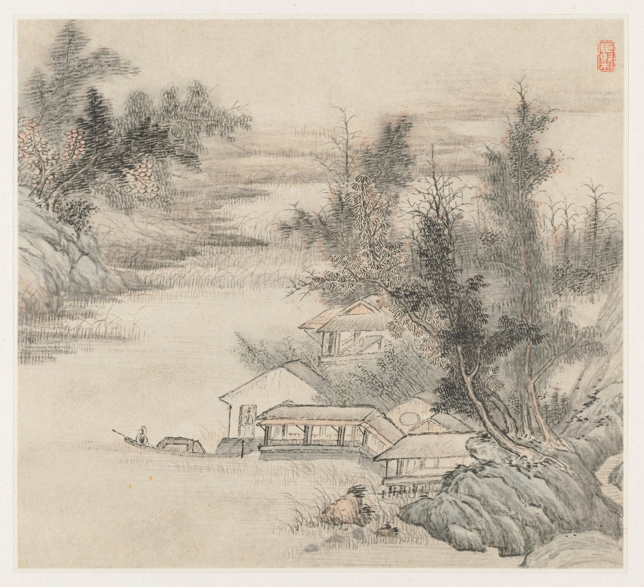 Album of Landscapes: Leaf 2, 1677. af Wang Gai