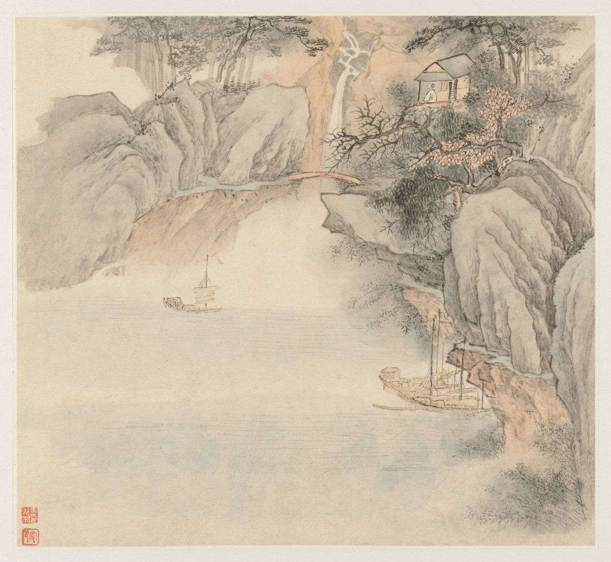 Album of Landscapes: Leaf 4, 1677. af Wang Gai