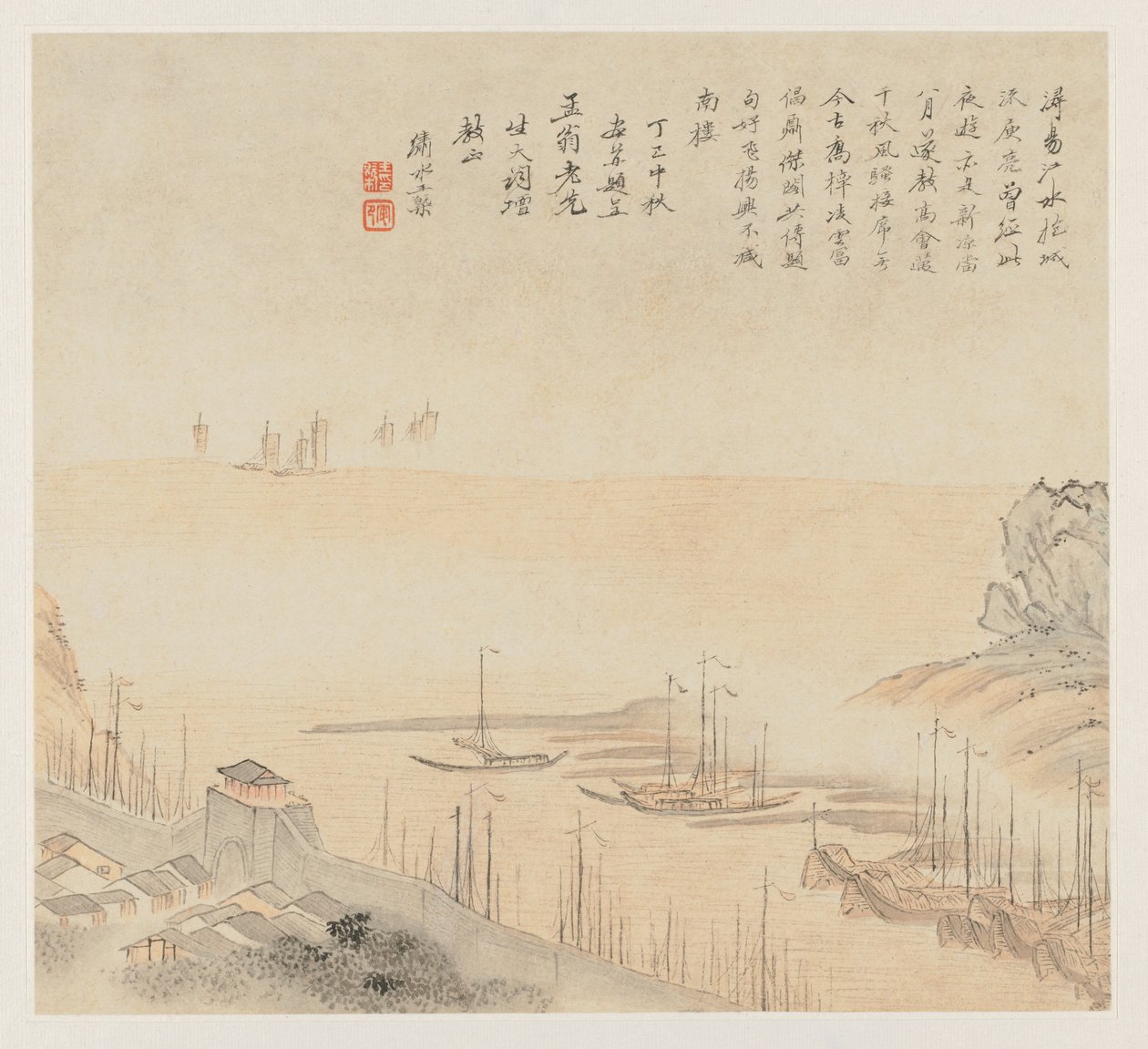 Album of Landscapes: Leaf 8, 1677. af Wang Gai