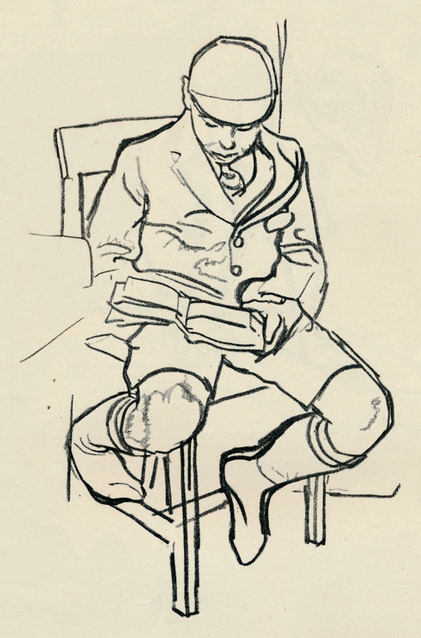 Dreng læser, c1900 af Warwick Reynolds