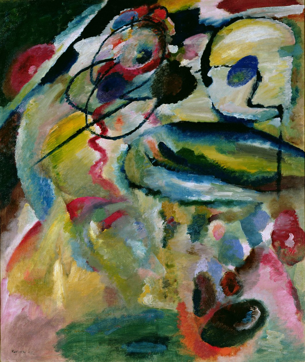 Abstrakt komposition, 1911 af Wassily Kandinsky