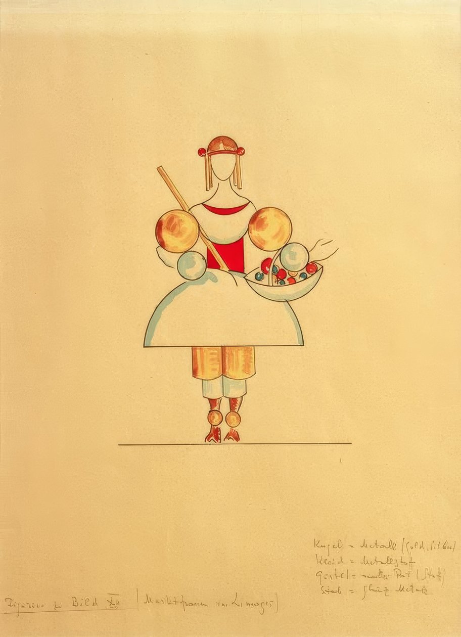 Billeder på en udstilling, Figur til billede XII: Markedskvinde fra Limoges af Wassily Kandinsky