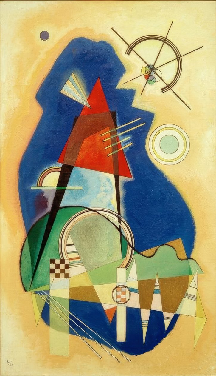 Diskret blå af Wassily Kandinsky