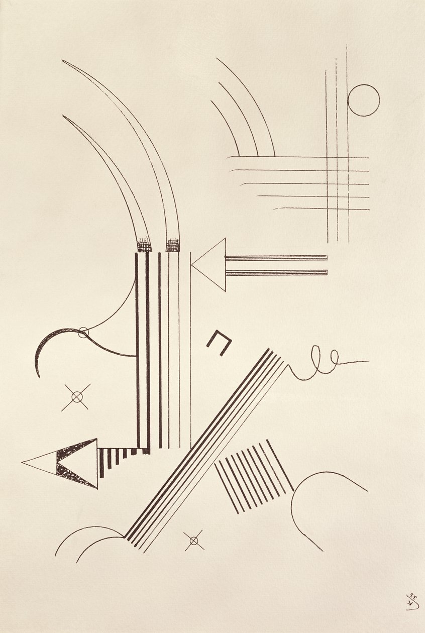 Tegning, 1933 af Wassily Kandinsky