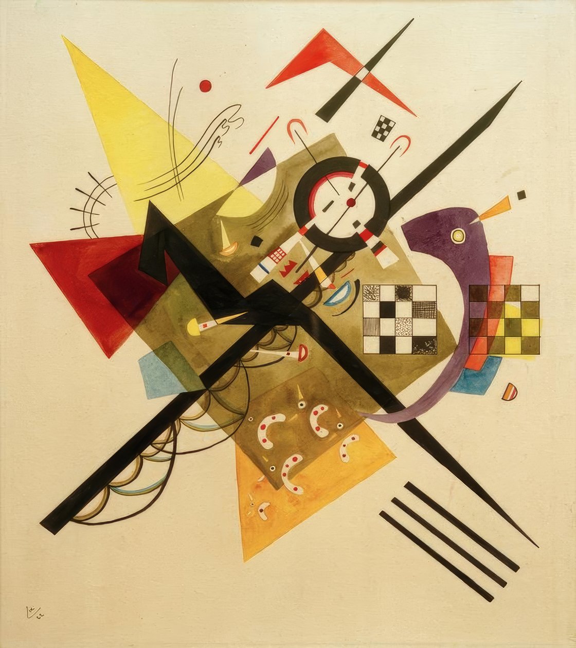 Udkast til Auf Weiss II af Wassily Kandinsky