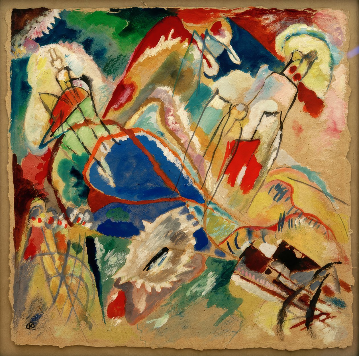 Udkast til improvisation 30, (kanoner) af Wassily Kandinsky