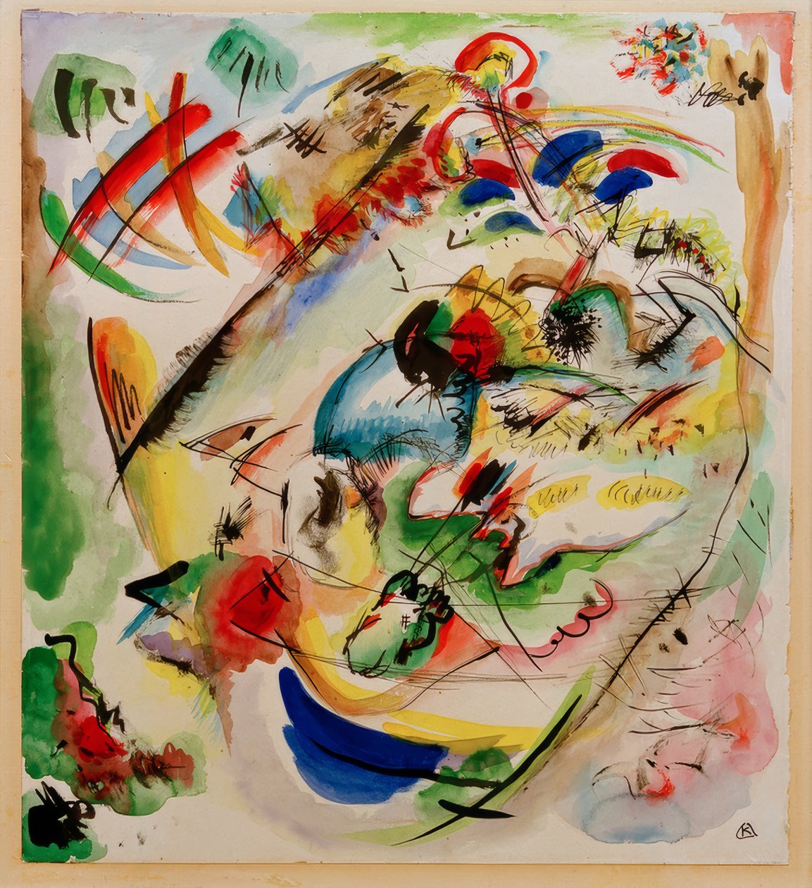Udkast til drømmende improvisation af Wassily Kandinsky