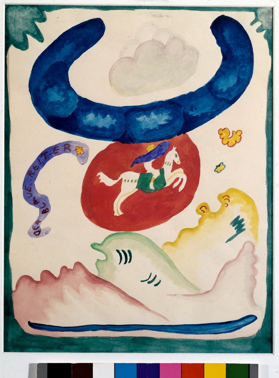 Ekspressionisme: forsideprojekt til almanakken til ""The Blue Rider"" af Wassily Kandinsky