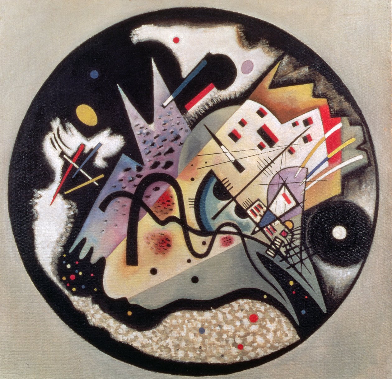 I den sorte cirkel, 1923 af Wassily Kandinsky