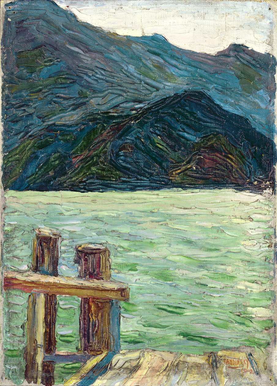 Kochelsee over bugten, 1902 af Wassily Kandinsky