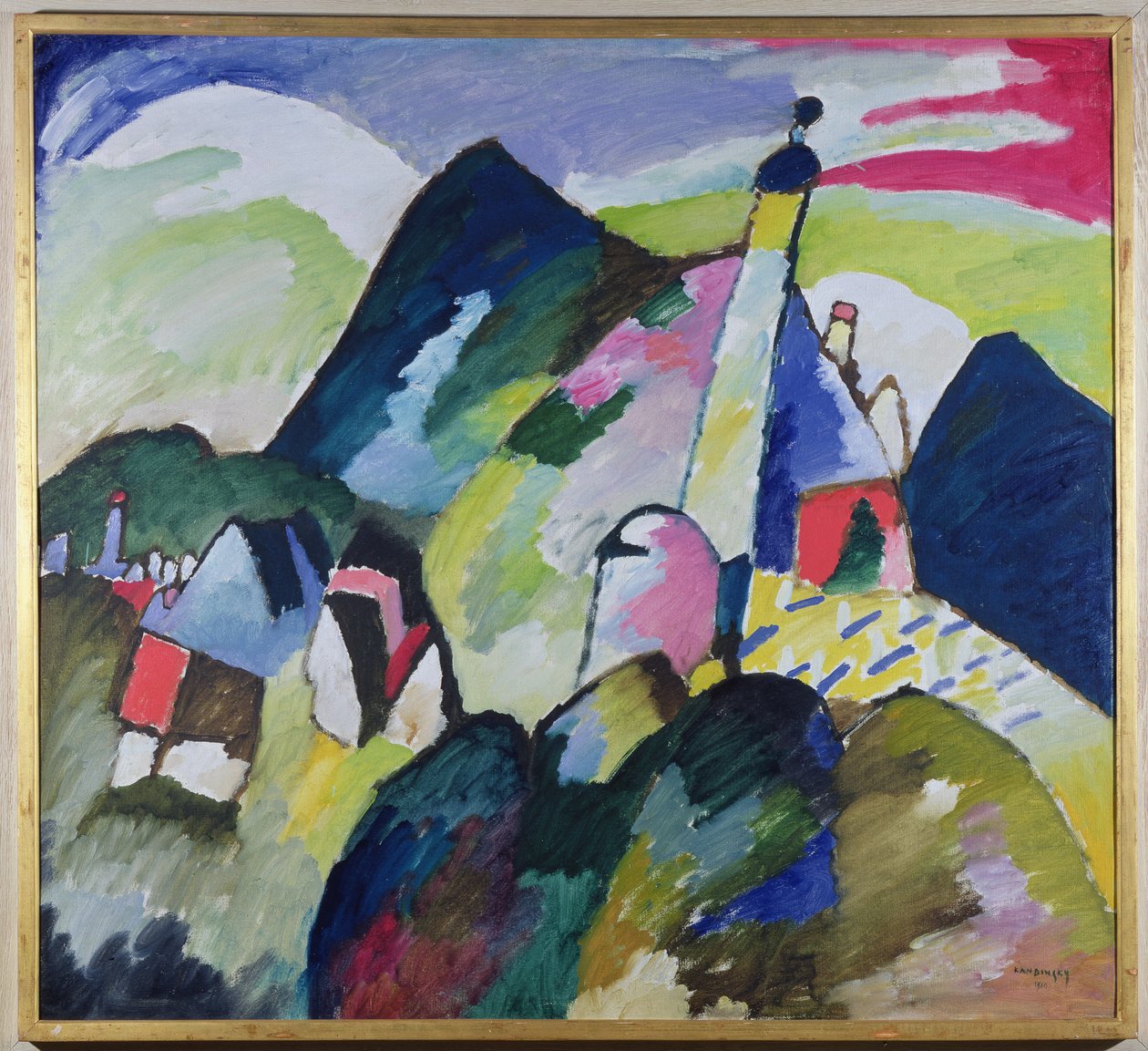 Murnau med Kirke II, 1910 af Wassily Kandinsky