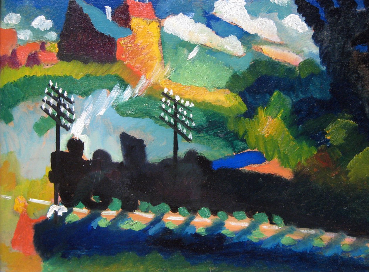 Jernbane i Murnau af Wassily Kandinsky