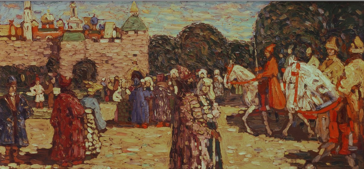 Søndag, det gamle Rusland, 1904 af Wassily Kandinsky