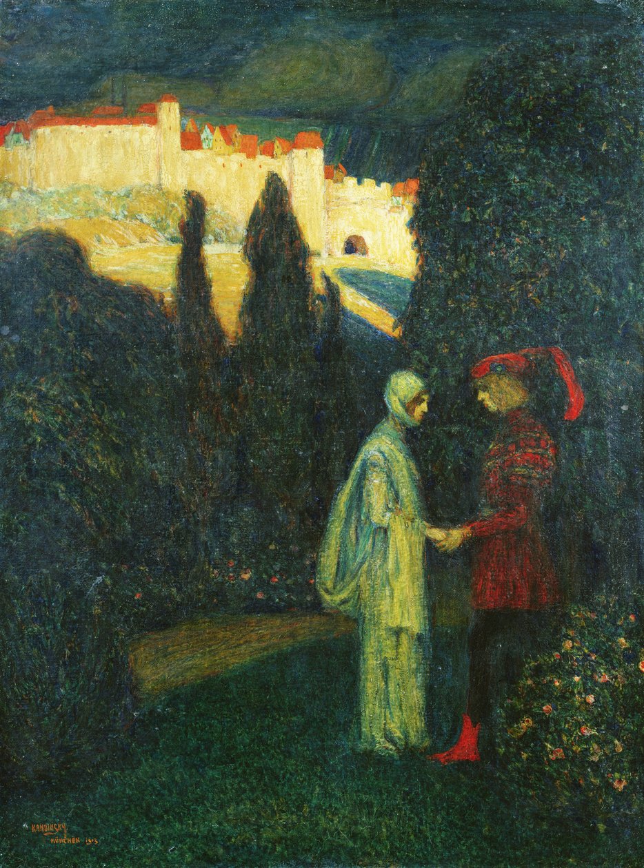 Mødet, 1913 af Wassily Kandinsky