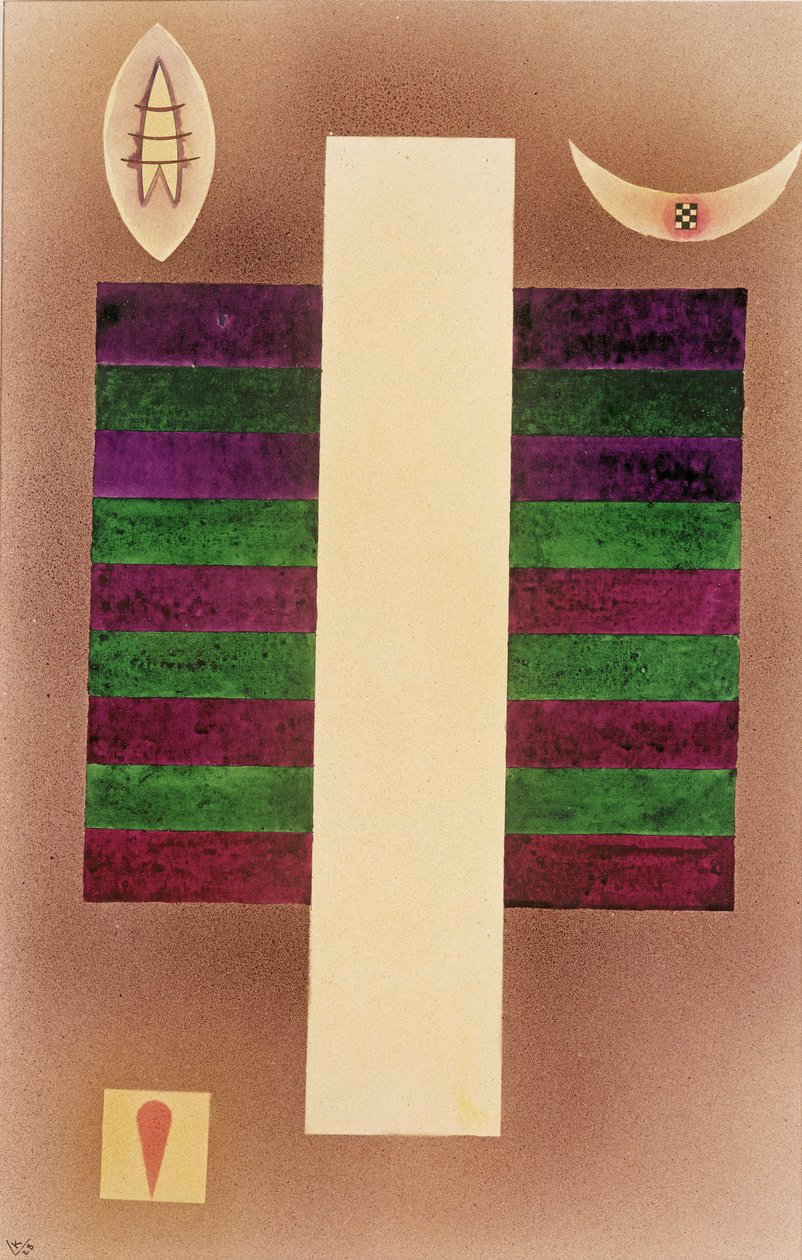 Lodret, 1928 (nr. 274) (gouache og wc på papir) af Wassily Kandinsky