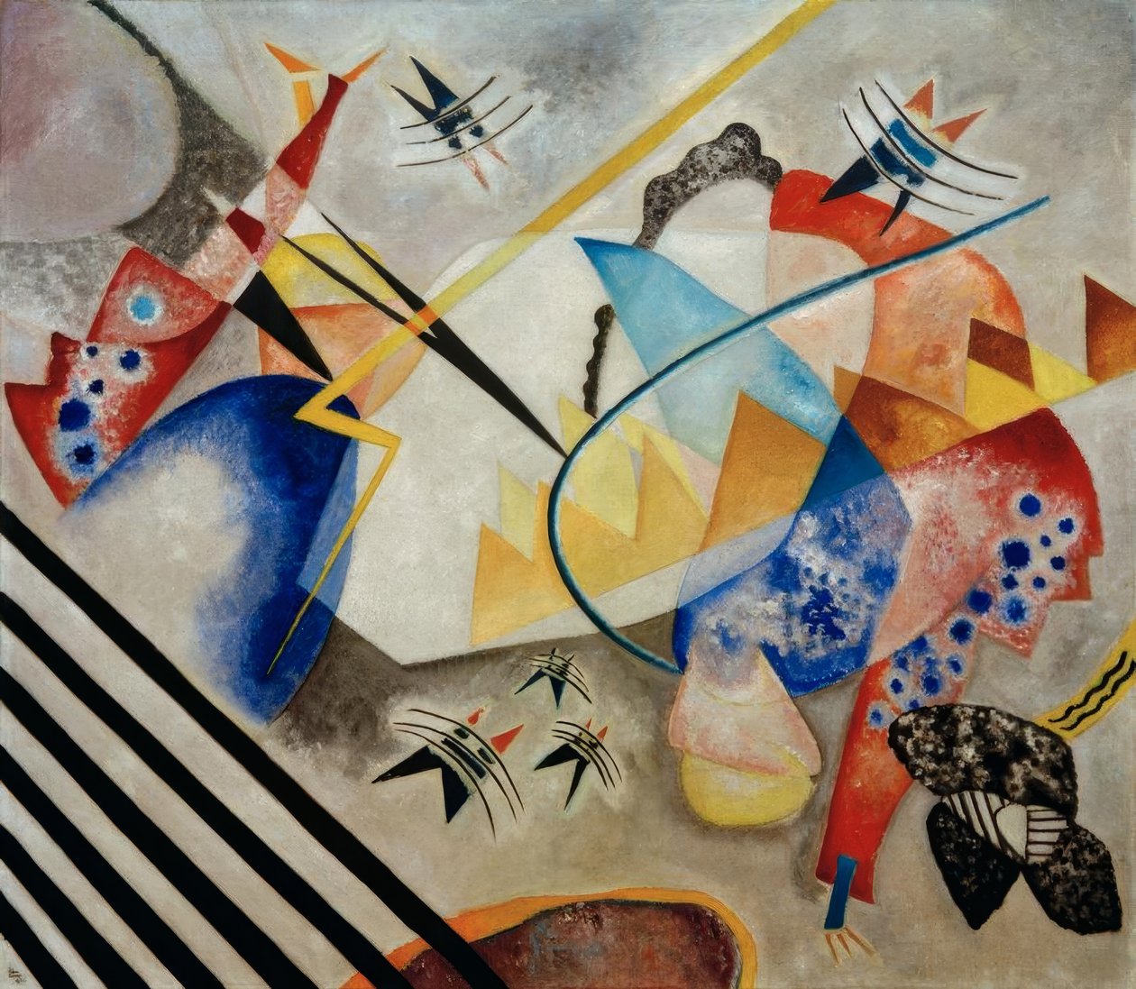 Hvidt center af Wassily Kandinsky