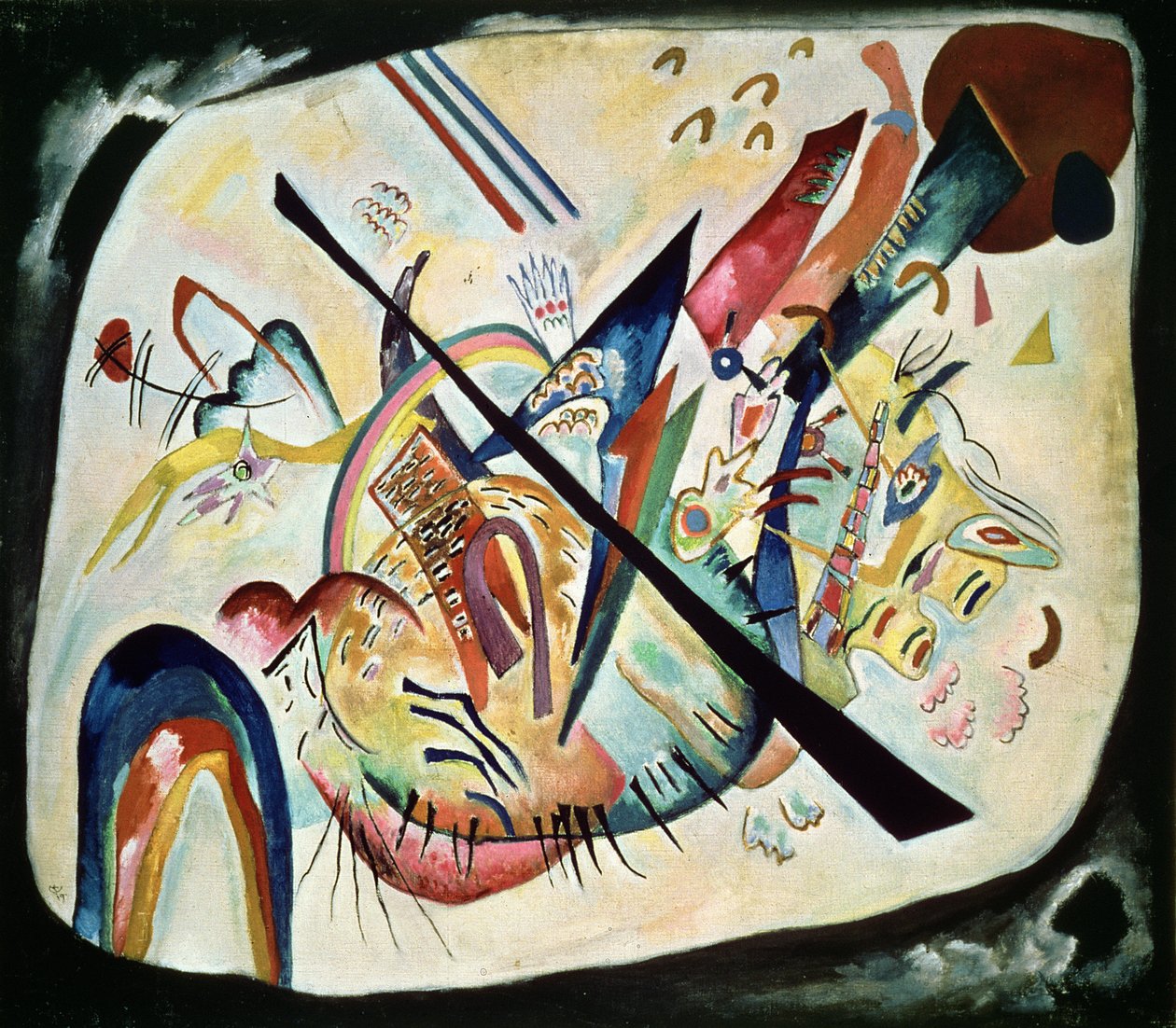 Hvid oval, 1919 af Wassily Kandinsky