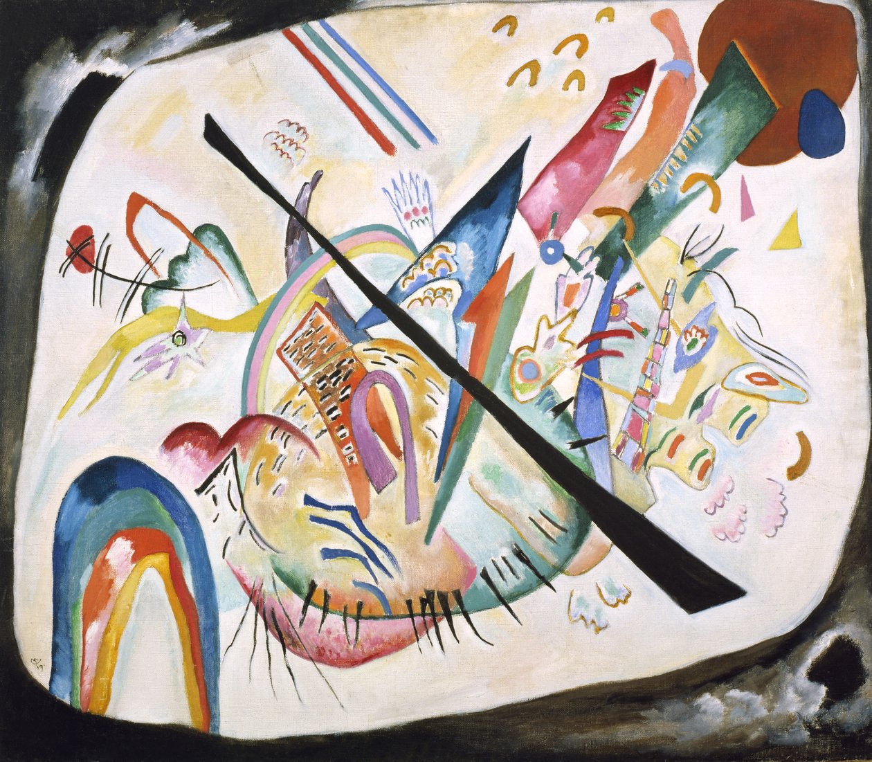 Hvid oval, 1919 af Wassily Kandinsky
