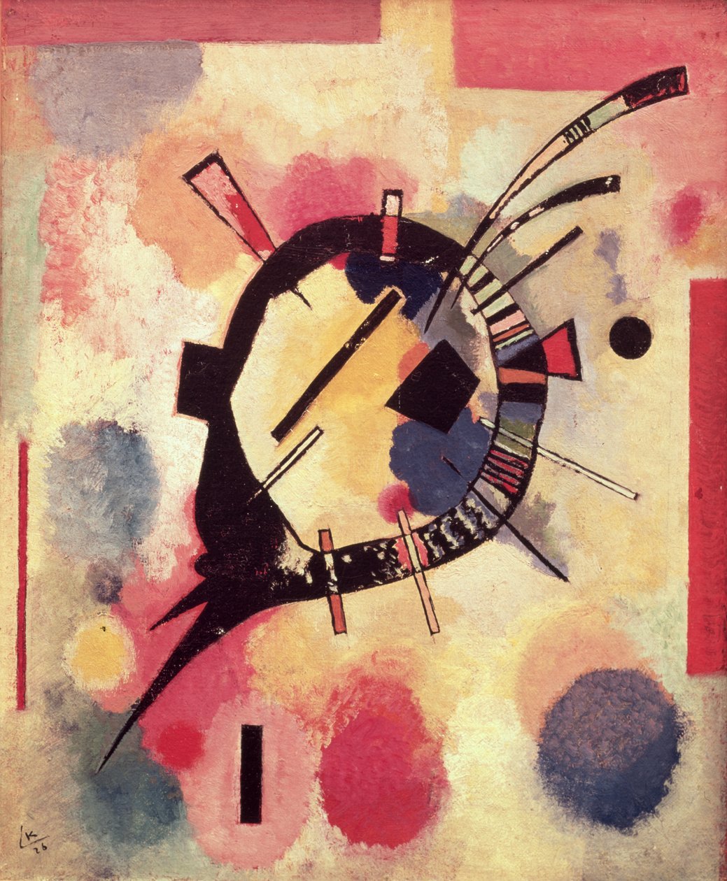 Yellow Centre, 1926 (olie på pap) af Wassily Kandinsky