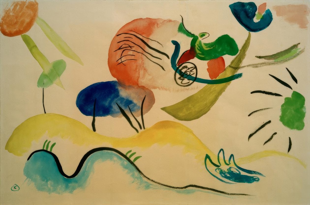 Akvarel nummer 2 af Wassily Kandinsky