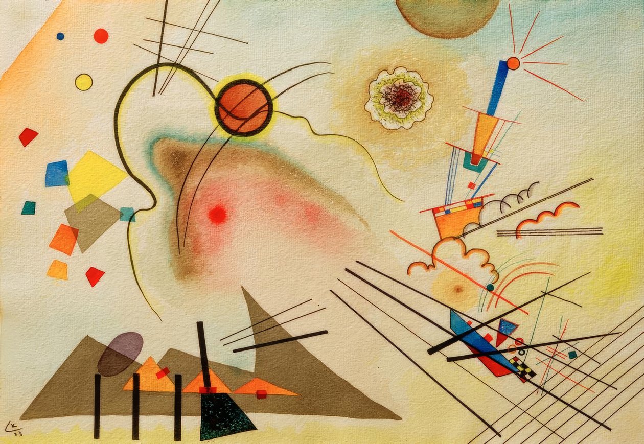 Akvarel nummer 606 af Wassily Kandinsky