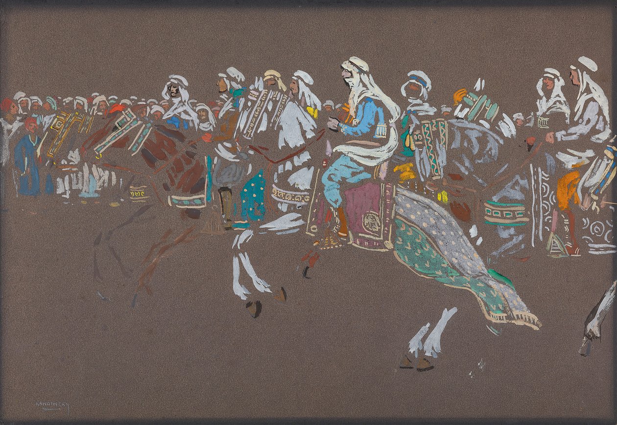 Arabisk kavaleri, 1905. af Wassily Kandinsky