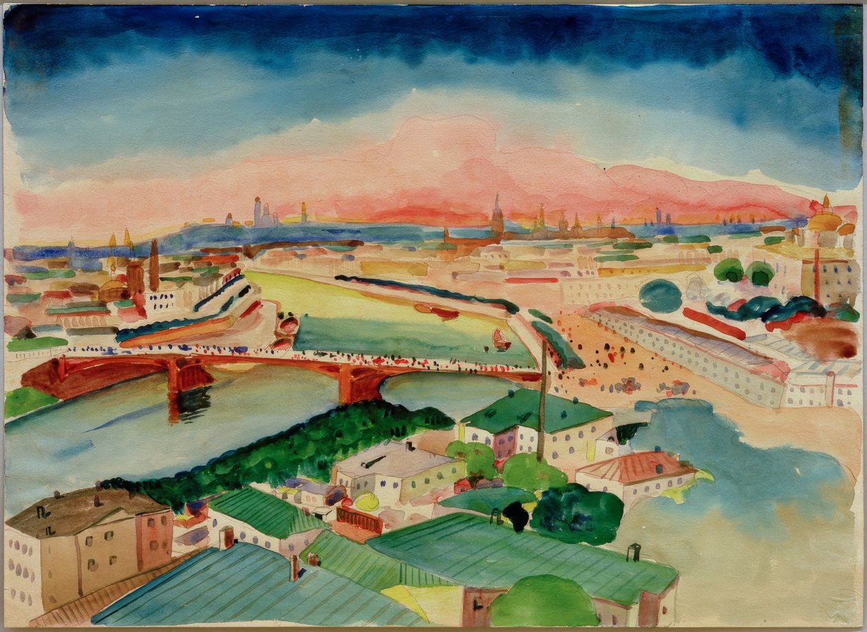 Udsigt over Moskva af Wassily Kandinsky