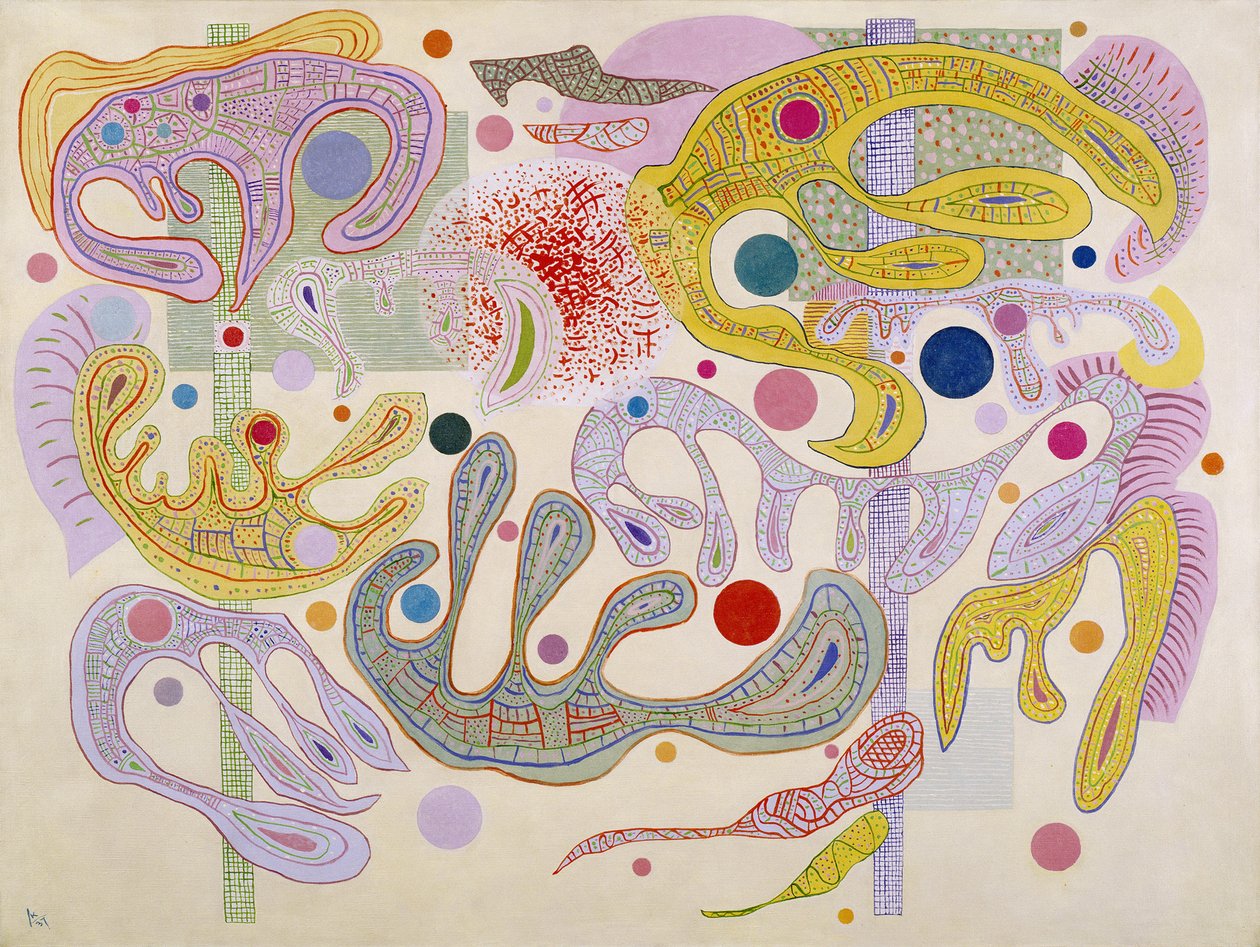 Lunefulde former Formes capricieuses, 1937 af Wassily Kandinsky
