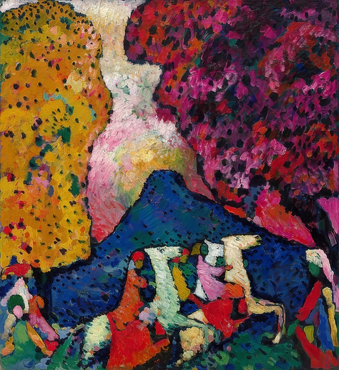 Det blå bjerg. 1908-09 af Wassily Kandinsky