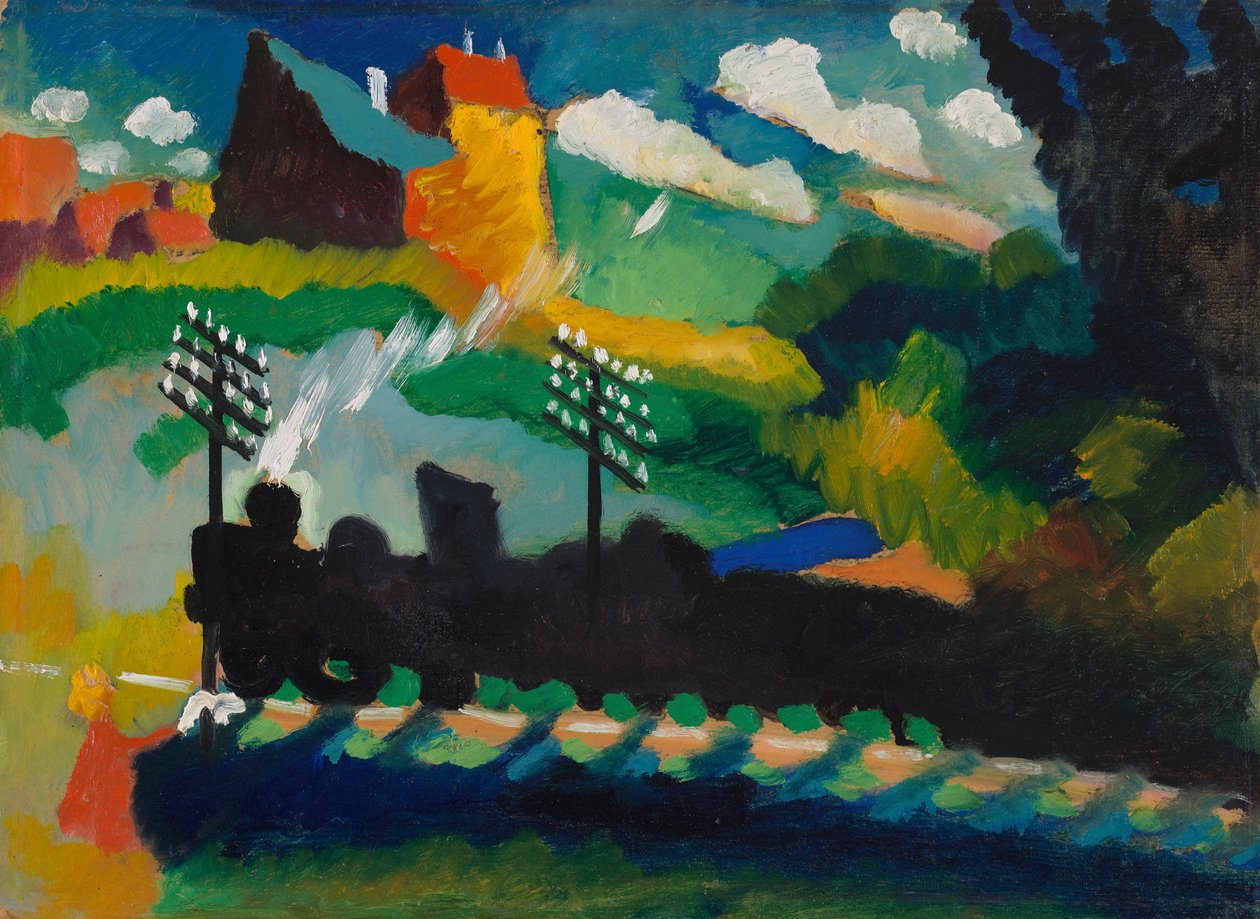 Jernbane nær Murnau af Wassily Kandinsky