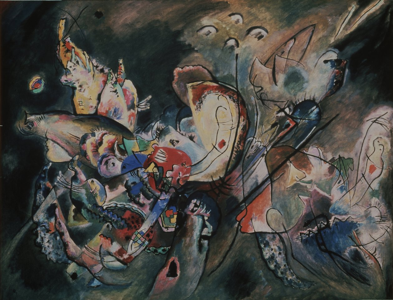 Dyster. Sammensætning Nr. 221, 1917 af Wassily Kandinsky