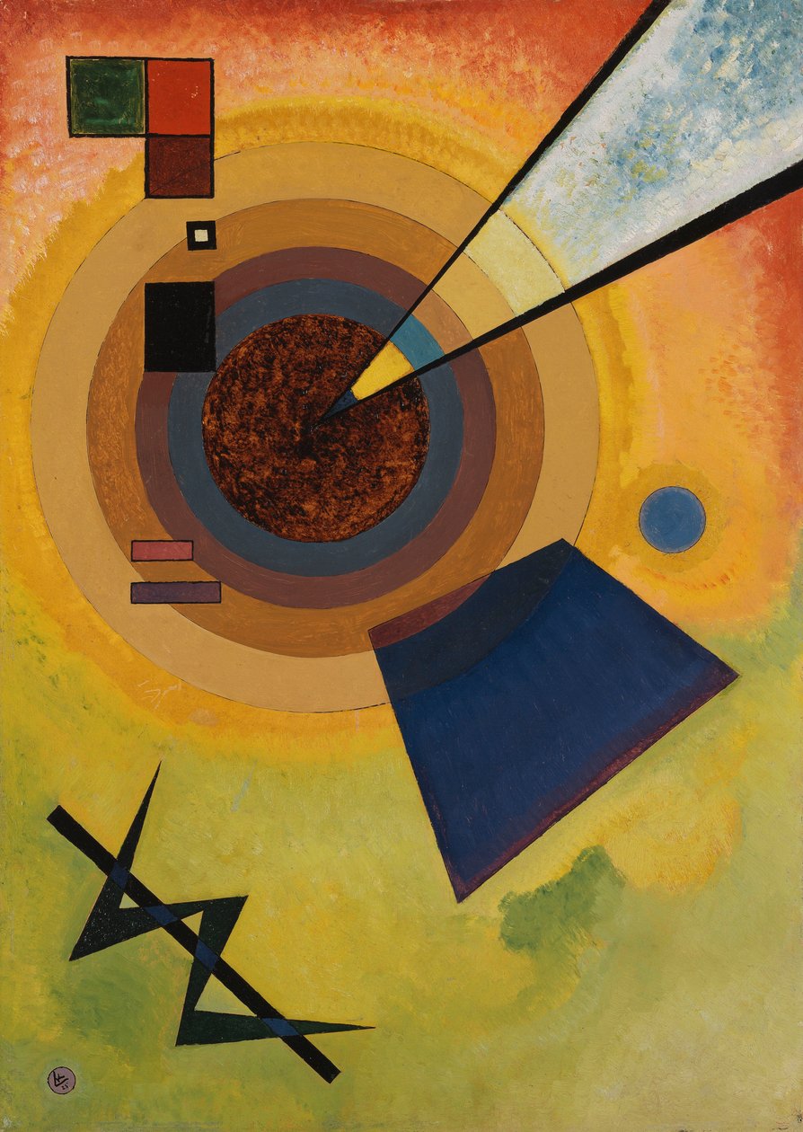 Grøn og rød af Wassily Kandinsky