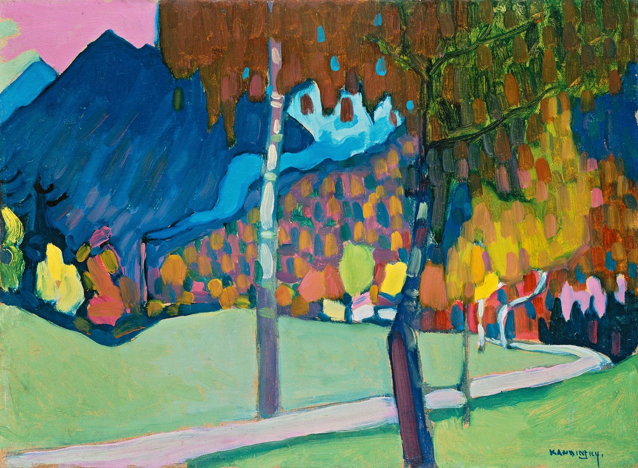 Efterårsstudie, sandsynligvis fra Oberau af Wassily Kandinsky