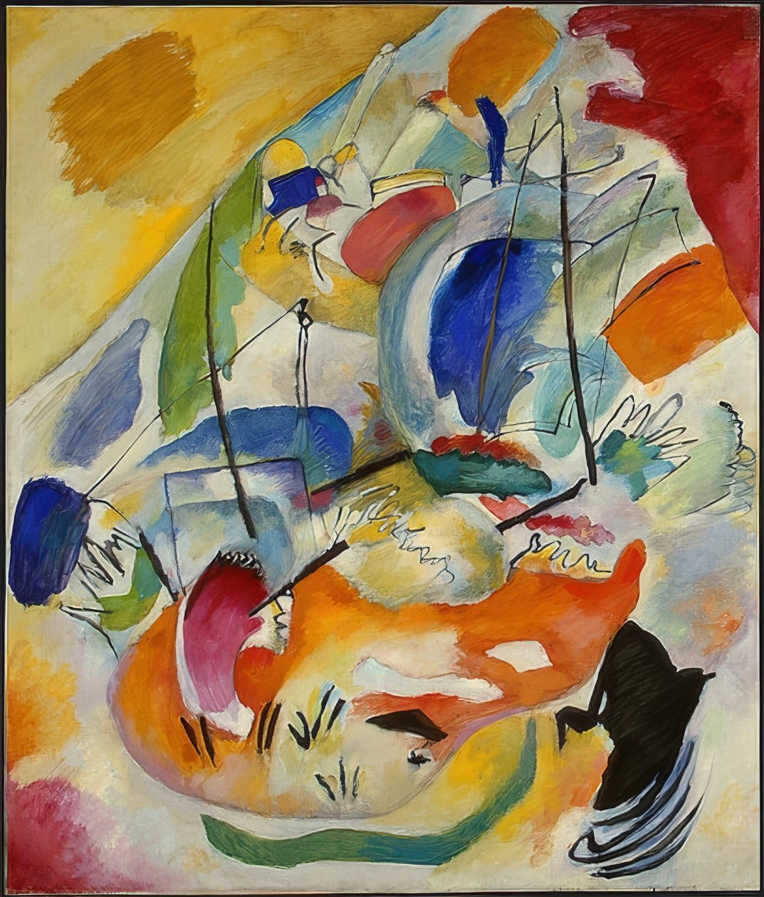 Improvisation 31 (søslag). 1913 af Wassily Kandinsky