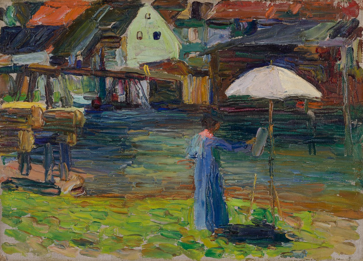 Kallmünz - Gabriele Münter maleri I af Wassily Kandinsky